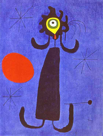 Woman in Front of the Sun Joan Miro